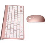 Bewinner Combo de Teclado Y Mouse Inalámbrico, Juego de Teclado Y Mouse Ultra Delgados para Computadora, Teclado Compacto para Computadora Portátil, Conexión de 10 M, Teclado Portátil para(Oro Rosa) - Imagen 7
