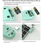Onlywe - Ratón inalámbrico de 2,4 G para teclado y ratón óptico, diseño de punk, color caramelo y ratón óptico, compatible con portátil, escritorio, Mac, Win XP/7/8/10 (ratón verde) - Imagen 7