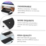 Gatuida 1 Juego De Teclado Y Ratón Teclado Inalámbrico Silencioso Teclado Inalámbrico Teclado De Ordenador Teclado Inalámbrico Moderno Ratón USB Escritorio Portátil Abs - Imagen 6