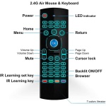 Duendhd RatóN de para TV Box, Mini Teclado InaláMbrico RatóN Remoto de Control Aprendizaje IR MX3 Pro RetroiluminacióN RGB - Imagen 4