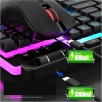 MDWZH Teclado y Raton Ratón Recargable Ajustable con Sensación Mecánica, Teclado Inalámbrico De 2,4 GHz For Ordenador Combo de Teclado y Ratón - Imagen 4
