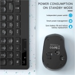 Seenda - Teclado y ratón inalámbricos (2,4 GHz, silencioso, USB, Teclado numérico con Teclado numérico para computadora, Escritorio, PC, portátil, Superficie, Smart TV y Windows 10/8/7 - Negro - Imagen 4