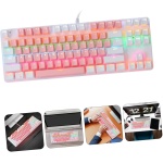 GAXIRE Teclado Ratón con Cable Ratón Inalámbrico Recargable Ratón Inalambrico Ratón Mecánico Ratones Inalámbricos Ratón Recargable Abdominales Computadora Bicolor Oficina - Imagen 4