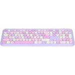 Teclado y Ratón Inalámbricos, Combinación de Teclado y Ratón, Ratón y Teclado para Juegos, Funda Silenciosa Retro Multicolor, Juego de (Conjunto de Teclado y Mouse de Colores - Imagen 3