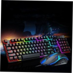 Uonlytech 3 Juegos Juego de Teclado y Mouse con Cable USB Teclado y Mouse USB Juegos ergonómicos Ratones inalámbricos computadora portátil ratón de Teclado para Juegos ratón ergonómico Punk - Imagen 2