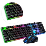 UKCOCO 3 Piezas Teclado con Cable de computadora Teclado LED Teclado inalambrico Teclado mecanico inalambrico Cable USB Teclado USB y LED de Color ratón Brillar Colocar - Imagen 3
