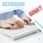 Nilioyul Juego de ratón y Teclado inalámbrico para el hogar, Oficina, Escuela, Trabajo, Notebook, Escritorio, portátil, reemplazo de Teclado, Pieza de Repuesto para Juegos, Rosa - Imagen 5