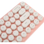 Shanrya Combinación de Ratón y Teclado Inalámbrico Conexión Inalámbrica 2,4G Combinación de Teclado y Ratón Inalámbricos Silenciosos Ahorro de Energía Dot Keycap para Oficina (Blanco Rosa) - Imagen 6