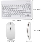 Uonlytech 1 Juego De Teclado Y Ratón Inalámbricos Ratón Inalámbrico Teclados Inalámbricos Teclado Inalámbrico para Tableta Teclado Portátil Ratón Y Teclado Batería De Teclado Blanca - Imagen 7