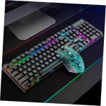 GAXIRE 1 Juego De Pc Juego de Teclado y Mouse inalámbricos iluminacion led iluminación led Ratones inalambricos Mouse Wireless computadora ratón dirigió combinación Colocar - Imagen 6