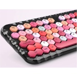 XYLXJ Juego de teclado y ratón inalámbricos – Teclado mecánico de 2,4 GHz para computadora con mouse inalámbrico compacto y teclas multimedia dedicadas (color: azul) (rosa) - Imagen 2