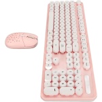 Teclado Inalámbrico, Color, 3 Engranajes dpi, Teclado Numérico Ajustable, Teclado y Ratón Inalámbricos Punk, Combinación Pequeña para Oficina (Tablero Rosa) - Imagen 5
