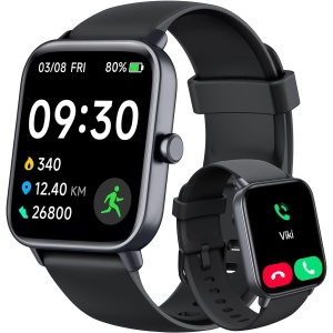 Reloj Inteligente para Hombre Mujer, Alexa Incorporado, 1,8" Reloj de Fitness para Mujeres 100+ Modos Deportivos, natación/SpO2/estrés/monitor de sueño, IP68 Impermeable, para Android iOS