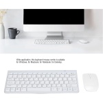 Combo De Teclado Y Ratón, Sensación Cómoda Textura Fuerte Teclado Inalámbrico Combo De Ratón Escritura Más Suave Y Receptiva para Escritorio para para(Plata) - Imagen 2