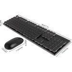 Teclado Inalámbrico para Juegos, Teclado y Ratón Inalámbricos con Pantalla de Nivel de Batería con Conexión Estable de 2,4 GHz para Ordenador Portátil (Black) - Imagen 7