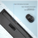 Seenda - Teclado y ratón inalámbricos (2,4 GHz, silencioso, USB, Teclado numérico con Teclado numérico para computadora, Escritorio, PC, portátil, Superficie, Smart TV y Windows 10/8/7 - Negro - Imagen 7
