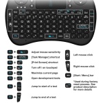 Rii Mini i8 Wireless (Layout QWERTY US) - Mini Teclado inalámbrico con Mouse touchpad para Smart TV, PC, TV Box, Console - Imagen 2