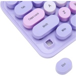 Garsent Combo de teclado y mouse inalámbricos, 2.4 GHz, 68 teclas, teclado inalámbrico retro colorido con bonitas teclas redondas, para Win 10/11, para Win 8, para Win 7, para OS X portátil, - Imagen 8