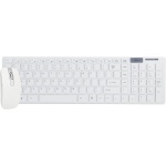 ciciglow Combo De Teclado Y Ratón Inalámbrico, Juego De Teclado Y Ratón De Rango Inalámbrico De 10 Metros De 101 Teclas para iOS, Windows, Android, Ordenador Portátil De Sobremesa(Blanco) - Imagen 3