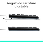 Logitech MK120 Combo Teclado y Ratón Óptico con Cable para Windows, Teclado de Tamaño Completo, USB Plug-and-Play, Compatible con PC y Portátil, Disposición QWERTY Español - Negro - Imagen 8