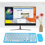 Pack de Mouse Teclado Inalámbrico,USB 96 Teclas Teclado,4 Teclas Mouse,Micro USB Receptor Kit de Ratón y Teclado,Junto de Teclado y Mouse Silencioso Recargable Ergonómico para Win7 / Win8 / XP(Azul) - Imagen 5