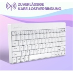 Perixx PERIDUO-712 - Juego de Teclado y ratón inalámbricos (tamaño Mini, con Nano Receptor, 2,4 GHz), Color Blanco - Imagen 5