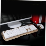 Gadpiparty Teclado Inalámbrico para Juegos Teclado USB Hover Teclado Teclado Mecánico USB Teclado Retroiluminado Bien Teclado LED Teclados De Juego Mecánica Teclado para Juegos Ratón - Imagen 4