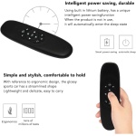 Ratón Inalámbrico, 2.4G 1000DPI Asistente de Voz Teclado Completo Portátil Mini Air Mouse, Control Remoto Antivibración Inteligente Ratón de Computadora con Receptor para PC Notebook Set Top Boxes - Imagen 3