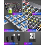 ARCH Teclado Y Raton Inalambrico De Combinado con Teclas Multimedia 104 Teclas del Teclado, Teclado Tecnología 2.4G / Inalámbrico Dual Modo, Teclado Mecanico Gaming For El Ordenador del Ordenador - Imagen 5