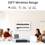 Siig JK-WR0T12-S1 Teclado inalámbrico de 102 Teclas de tamaño estándar con ratón óptico inalámbrico de 3 Botones - Imagen 4