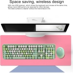 Juego de Teclado y Ratón, Botones Multimedia, Cómodo Ratón Inalámbrico de Poco Ruido, Ratón de 5 Teclas para XP/win7/win8/win10 (Dulce versión de Color Verde Mezclado) - Imagen 9
