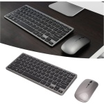 HAOX Combo de Teclado Y Ratón, Teclado Y Ratón, 2,4 GHz, Batería Recargable Inalámbrica, Ratón Silencioso para Computadora de Escritorio - Imagen 3