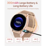 HASAKEI Reloj Inteligente Mujer con Llamadas Bluetooth 5.3, Smartwatch 1.39" con Seguimiento del Menstrual/120+ Modos Deportes/Pulsómetro/SpO2/Monitor Sueño/WhatsApp IP68 Android iOS Oro, Regalo Mujer - Imagen 8