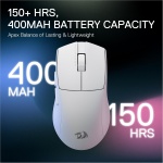 Redragon M916 PRO - Ratón inalámbrico para juegos (3 modos, 49 G, ultraligero, 26 K DPI, mango ergonómico, teclas totalmente programables, software compatible con asignaciones de teclas y DPI - Imagen 7