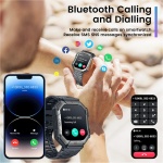 Reloj Inteligente Hombre Smartwatch Llamadas: 2.2" Smart Watch con Presion Arterial Pulsometro Podometro Brujula Altimetro 107 Modos Deportivos Impermeable Reloj Digital Hombre para iPhone Android - Imagen 2