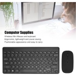 Teclado Inalámbrico de 2,4G Y 78 Teclas, Juego de Teclado Y Ratón con Botones de Ratón de 4 Teclas, Juego de Teclado Pequeño para Ordenador Portátil(Negro) - Imagen 2
