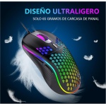 RedThunder Teclado Mecánico Alámbrico Gaming 60%,Retroiluminación RGB Dinámica,Ratón Celular Ligero de 7200 dpi,Teclado Ultra-Compacto 62 Teclas Anti-ghosting,Disposición QWERTY ES,para PC/PS5/Xbox - Imagen 6