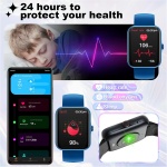 PTHTECHUS Smartwatch, Reloj Inteligente Niño Niña - IP68 Impermeable Smartwatch Fitness 1,83" Pantalla Táctil Reloj Deportivo, con 37 Modos Deporte, Sueño, Podómetro, Reloj Deportivo para iOS Android - Imagen 3