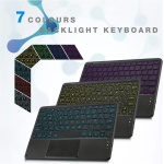 KOOCHUWAH Teclado K08 Bluetooth con Touchpad QWERTY Español, Compatible con iPad Galaxy Tab Tablets Portátil Teléfonos Inteligentes. - Imagen 3