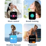 GRV Smartwatch, Pulsera Actividad Inteligente IP68 Impermeable Reloj Inteligente Mujer Hombre con Pulsómetro Monitor de Sueño Podómetro Notificación de Mensajes Reloj Deportivo (Rosa) - Imagen 5