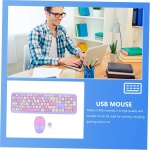 Gatuida 1 Juego Conjunto De Ratón De Teclado Control Inalámbrico Teclado USB Teclado del Ordenador Portátil Ratones y Teclado Inalambrico Oficina Abdominales Colocar Computadora - Imagen 6