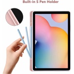 CLALOC Funda con Teclado para Samsung Galaxy Tab S6 Lite 10.4" 2024/2022/2020, Cubierta De Teclado QWERTY Inalámbrico Bluetooth Desmontable Magnético con Soporte para Bolígrafo Y Ratón,Púrpura - Imagen 4