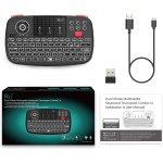 Rii i4 Mini Bluetooth Teclado inalámbrico retroiluminado, 2 en 1 (Bluetooth & Wireless 2.4 GHz), QWERTY español, para iOS, Android,Windows - Imagen 7