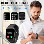 Reloj Inteligente Hombre Mujer Llamada Bluetooth 1.85" Smartwatch Pulsómetro, Monitor de Sueño, Pulsera Actividad 110+ Modos Deportivos Podómetro Cronómetros Impermeable IP68 Reloj Digital Android iOS - Imagen 2