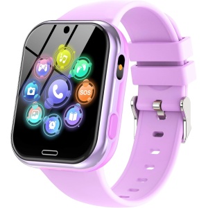 Lylica Reloj Inteligente Niños - Smartwatch Niño para y Niña con Podómetro, 19 Juegos, Llamadas, SOS, Música, Linterna, Juguetes para niños de 3-12 años Navidad Cumpleaños Regalo (Violeta Claro)