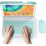GUPENAA Verde, Funda Teclado Español (Incluye Ñ) para Huawei MatePad Pro 13.2 (PCE-W30), Retroiluminación de 7 Colores, Teclado Bluetooth Inalámbrico Magnético Desmontable con Ratón - Imagen 4