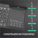 Rii RT518S Teclado Multimedia Inalámbrico y Bluetooth con retroiluminación de 2 Leds y Multi-Touch de Gran tamaño, Teclado Recargable para, PC, Portátil, Tablets, Smart TV, Windows, MacOS, Linux - Imagen 3