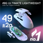 Redragon M916 PRO - Ratón inalámbrico para juegos (3 modos, 49 G, ultraligero, 26 K DPI, mango ergonómico, teclas totalmente programables, software compatible con asignaciones de teclas y DPI - Imagen 4