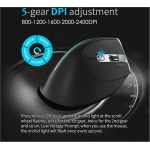 Docooler Ratón Inalámbrico, F-36 Ratón Óptico Inalámbrico Vertical 2.4G Blue-Tooth Mouse luz a Todo Color 8 Teclas de programación Cinco dpi Mouse de Juego Incorporado 730mah batería de Litio Blanco - Imagen 5