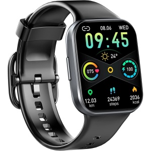 Reloj Inteligente Hombre Mujer, Nueva Smartwatch con Pulsómetro, 1.69" Smartwatch Hombre con Monitor de Sueño, Podómetro, 25 Modos Deportes, Impermeable IP68 Pulsera Actividad para Android iOS 2024